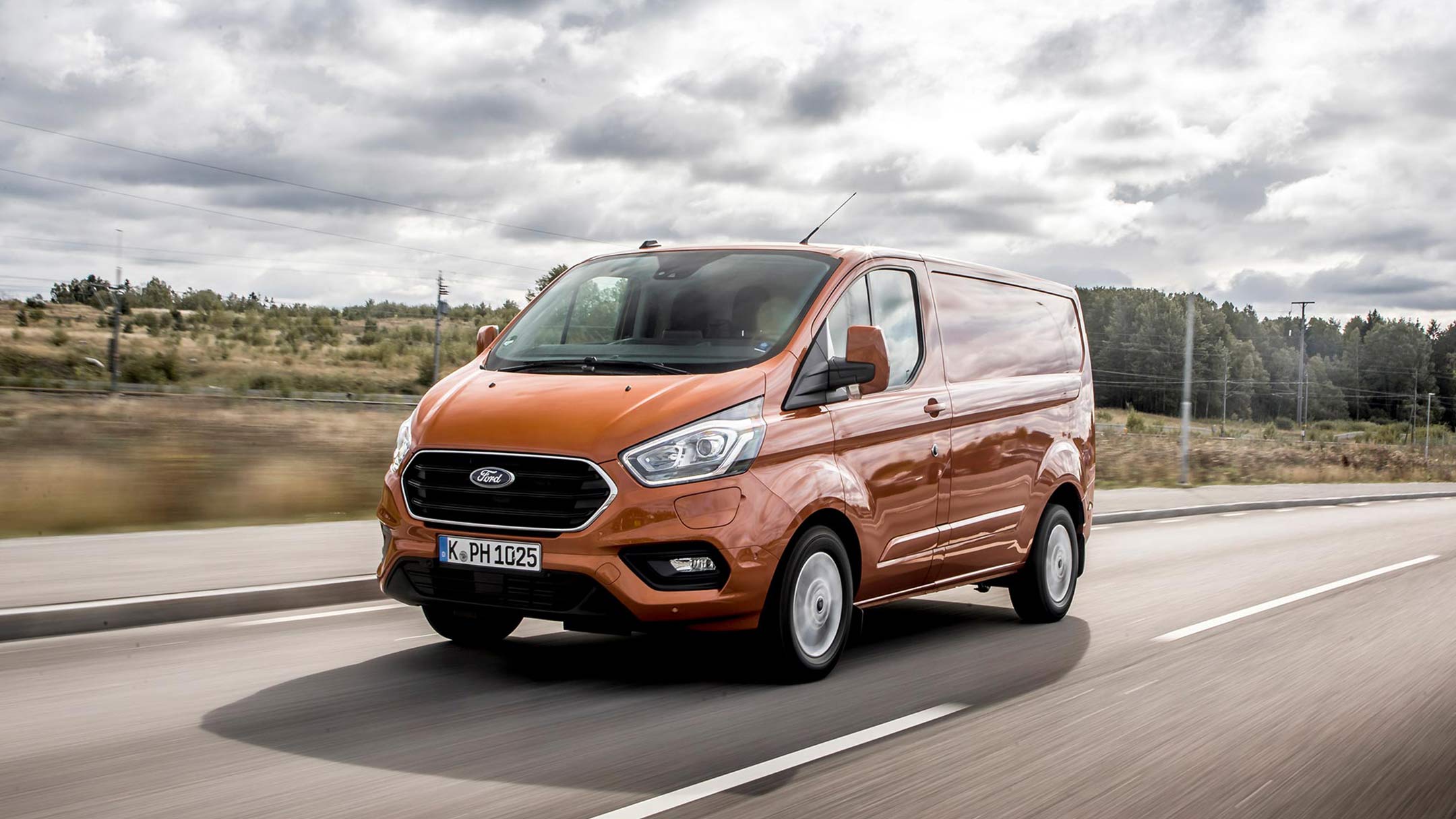 Ford Transit Custom on the road